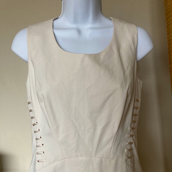 LAFAYETTE 148 NY 2 CREAM DRESS COTTON ELASTANE - Picture 2 of 14